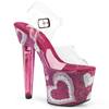 Pleaser - LOVESICK708HEART Ankle strap sandal, Pole dance shoes - Pole dance shoes - Pink/Transparent Product image
